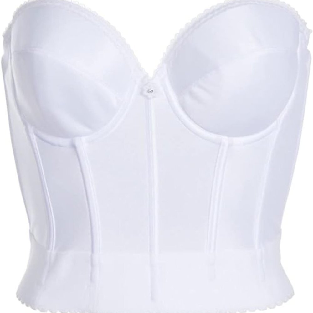 Dominique Women's Strapless Backless Bra, Noemi, White, size 42D